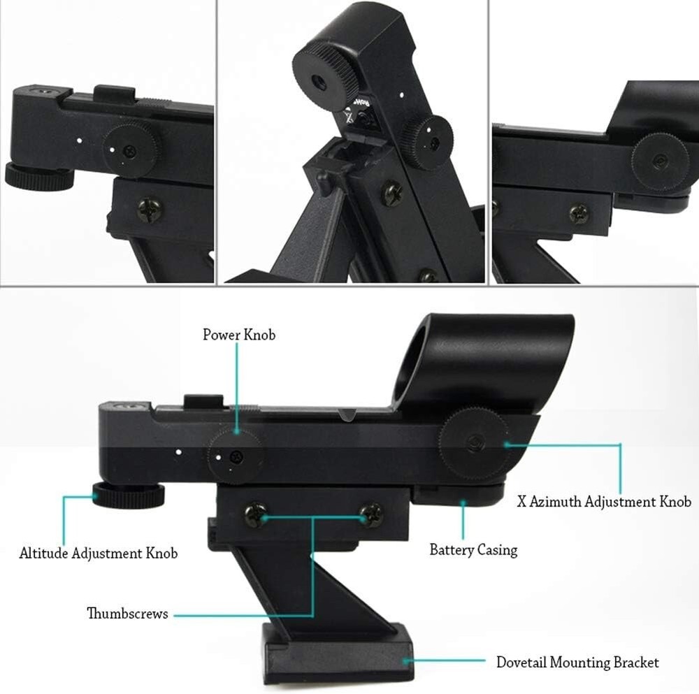 Brightness Adjustable Red Dot Finderscope for Easy Telescope Alignment & Viewing