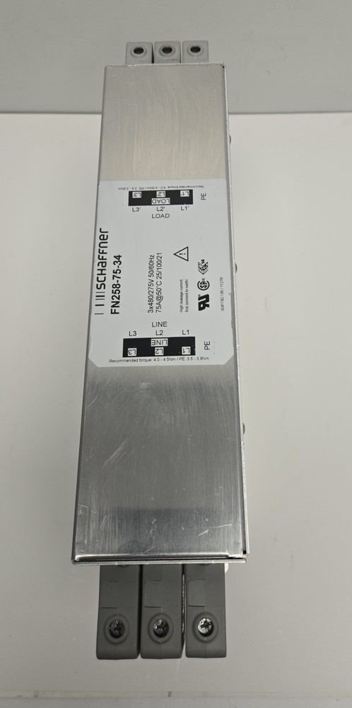 SCHAFFNER FN258-75-34 POWER LINE FILTER.