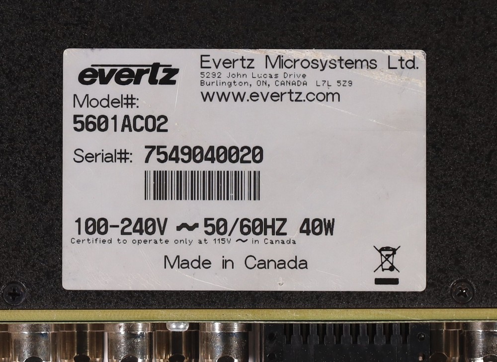 Evertz Automatic Changeover 5601AC02