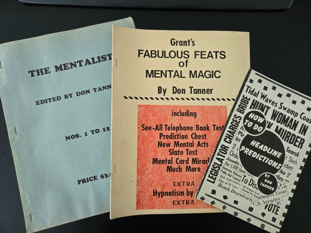 Three First Edition Mentalism Books by Don Tanner