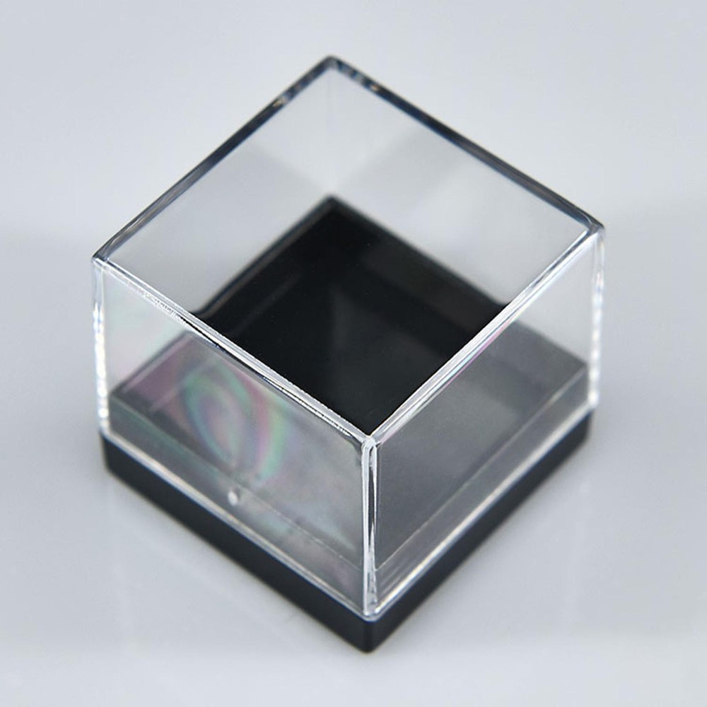 20 Pieces Mineral Display Boxes Showcase Multifunctional Square Dustproof