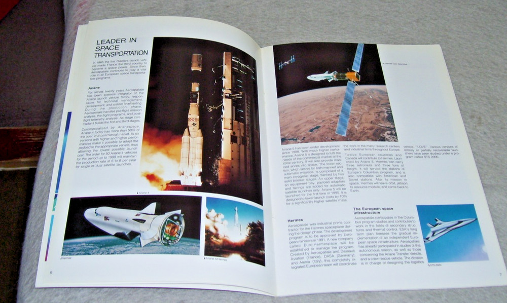 AEROSPATIALE SPACE AND STRATEGIC SYSTEMS BROCHURE Not dated c1990