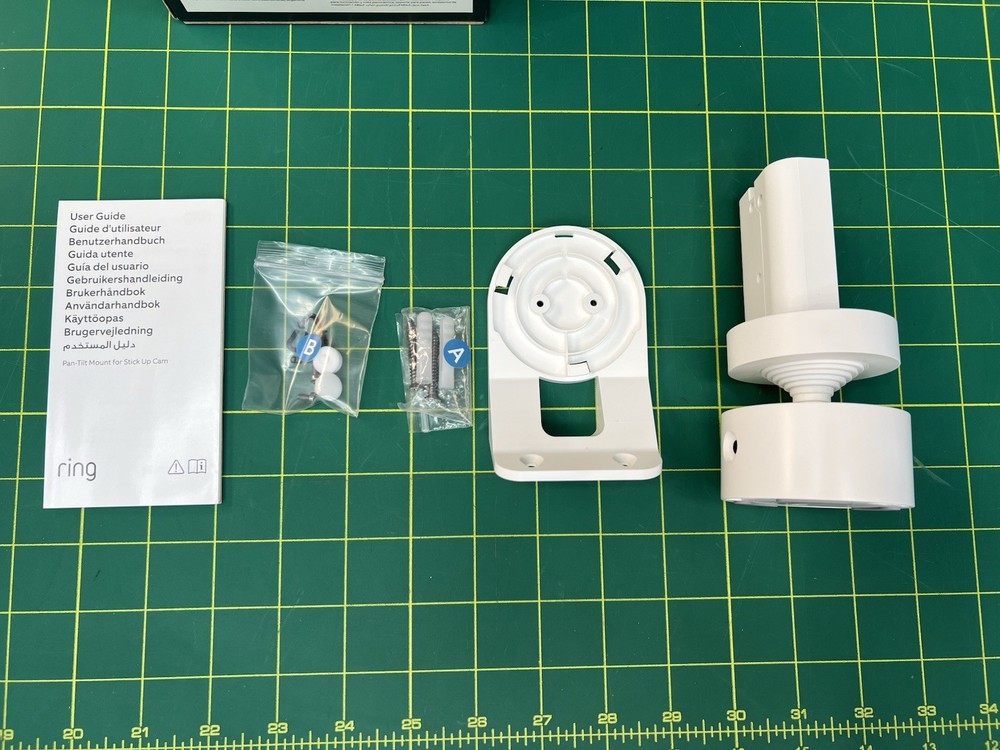 Ring Pan-Tilt Mount for Stick Up Cam White Adjustable Security Camera Mount