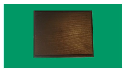 Rectangle    5 X 7  Walnut Stained Pine Plaque  with Wall hanger