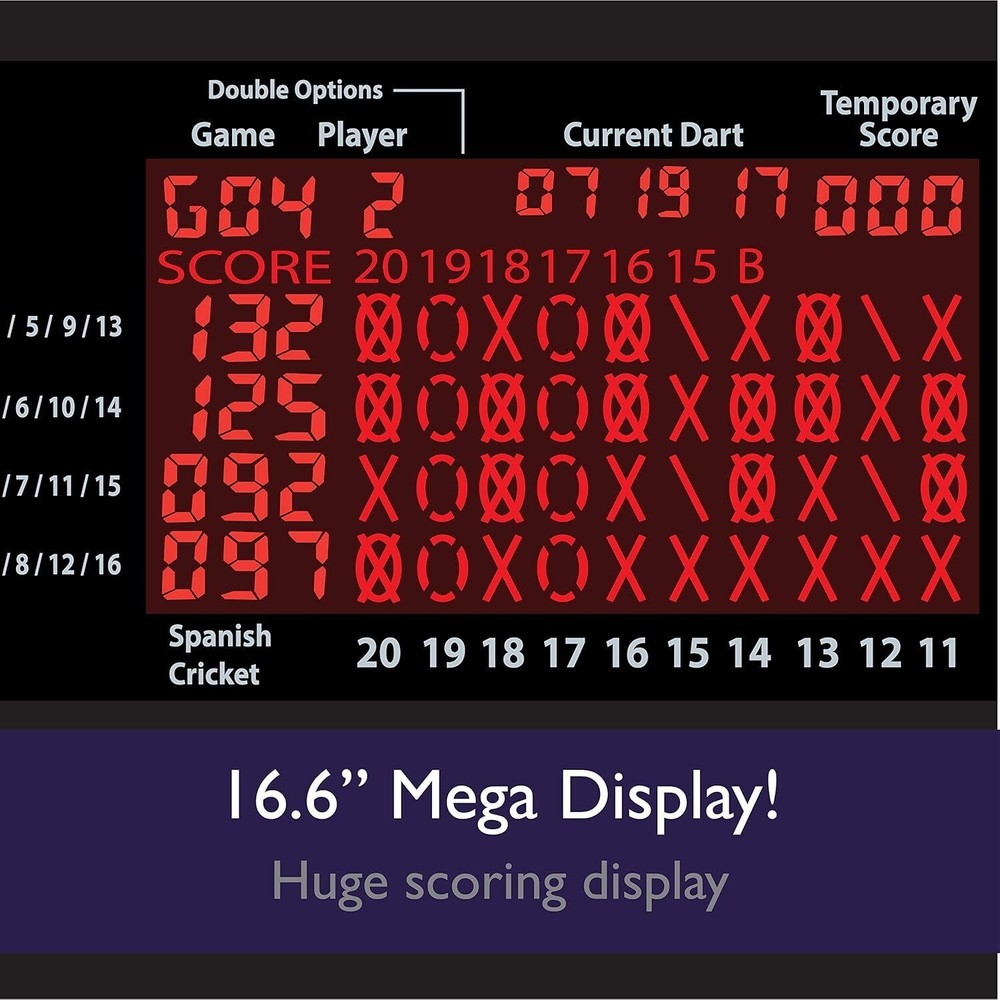 800 Regulation Size Electronic Dartboard Featuring 57 Game options