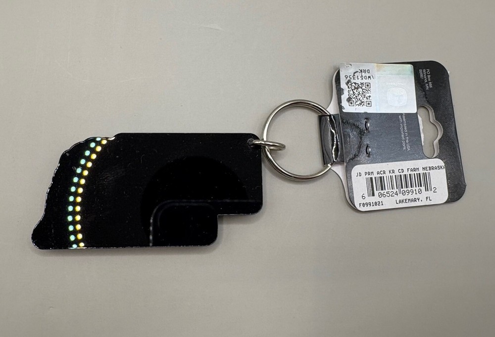 John Deere Farm Nebraska Keychain NWT