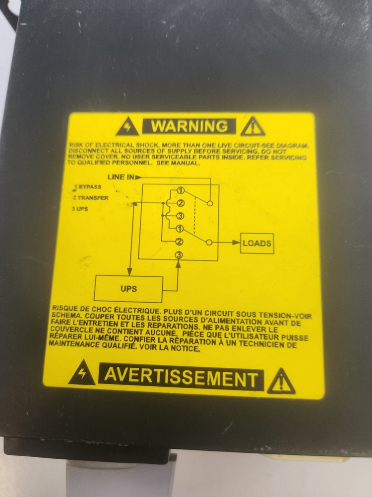 Alpha Novus MBP BYPASS SWITCH 017-183-24 untested