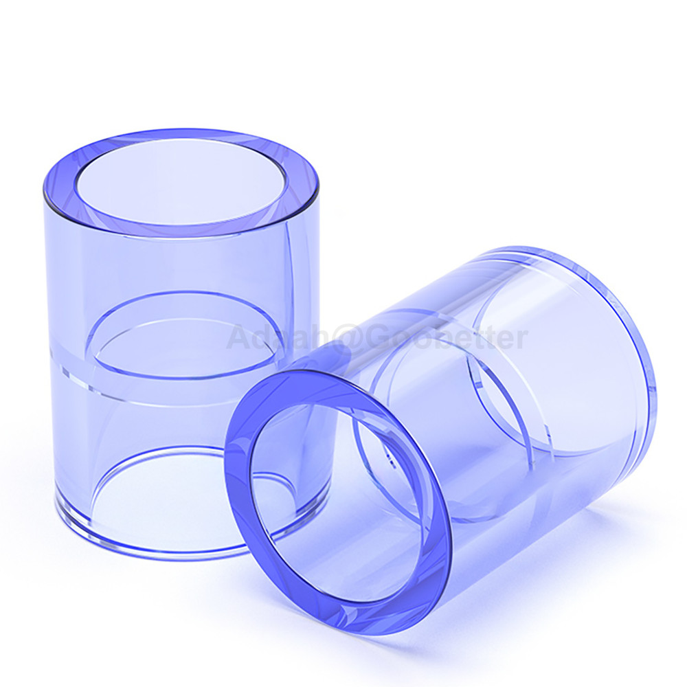 Clear UPVC Pipe FittingID: 20-110mm Straight Socket Coupling Joint Connector