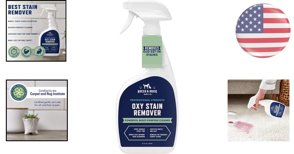 Fast Acting Oxy Stain Remover for Carpet, Mattress & Upholstery - Safe Solution