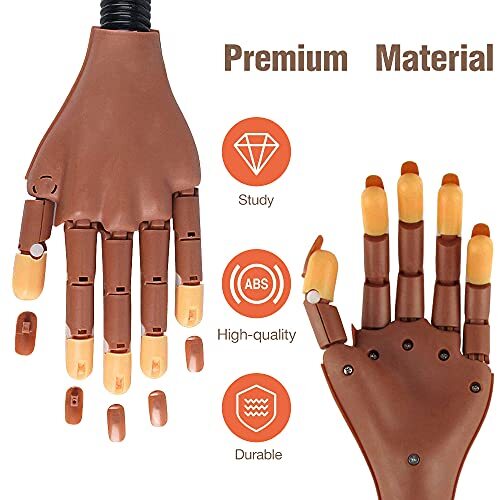 Flexible Nail Training Practice Hand Nail Manicure DIY Practice Tool