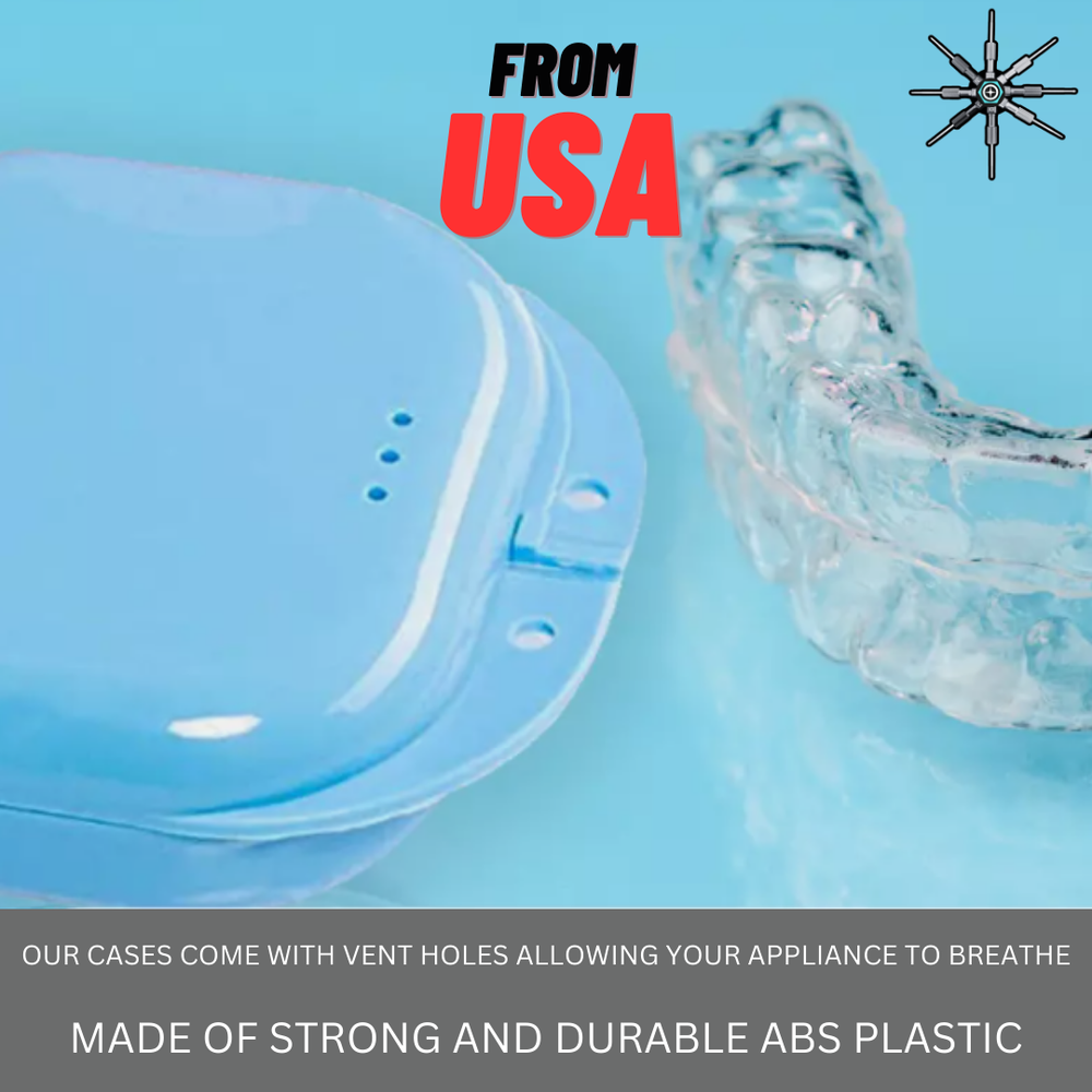 Retainer Case, Denture Storage Box, Mouthguard Container, Dental Aligner Case