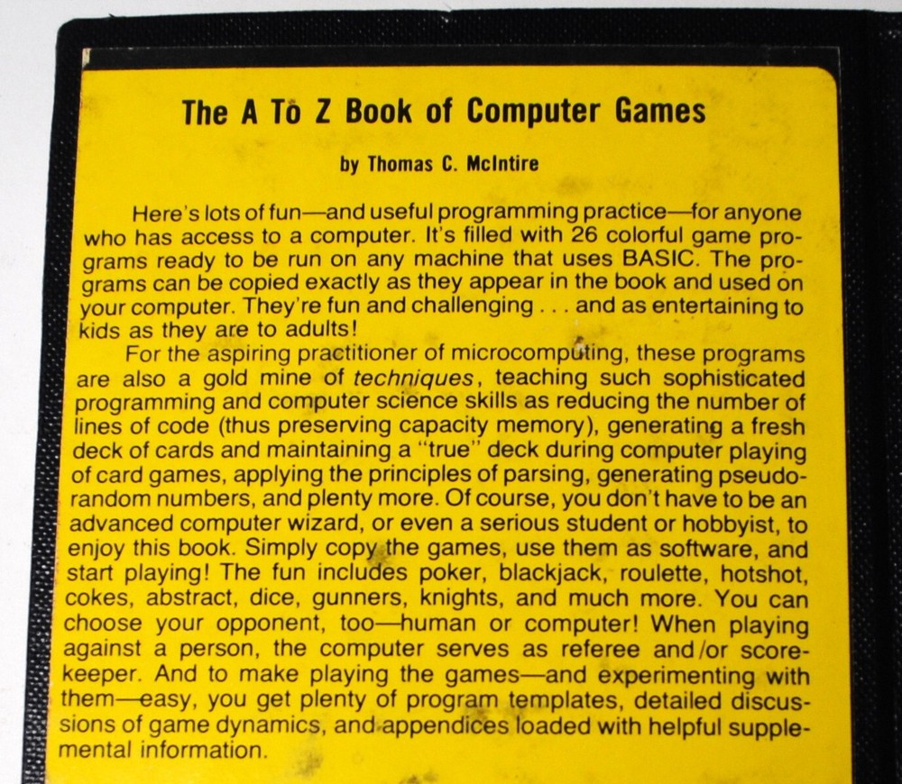 " The A-Z Book of Computer Games"