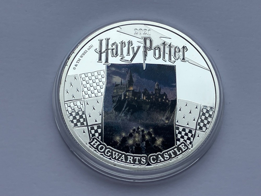 2021 SAMOA SILVER PLATED HALF DOLLAR HARRY POTTER ~ HOGWARTS CASTLE