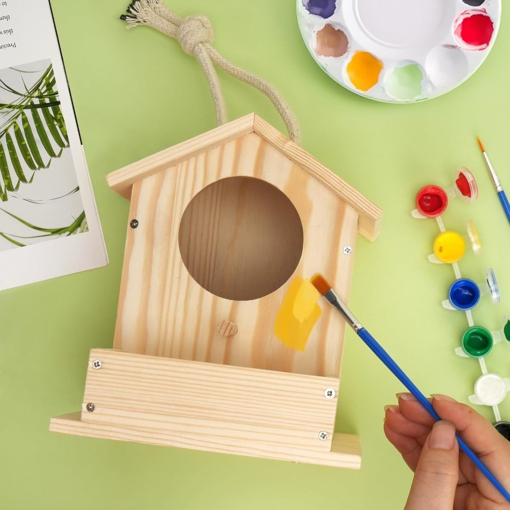 Creative Birdhouse Building Set for Children - Includes Paints & Brushes!
