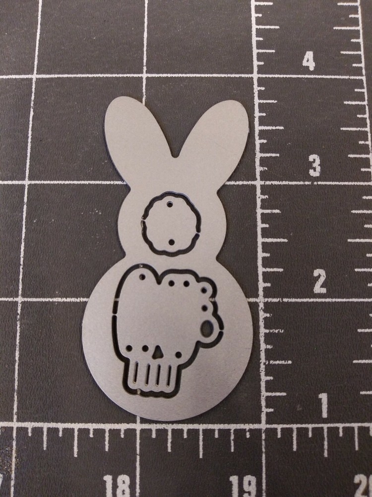 Universal Die Cut Tool Thin Metal Emboss Easter Bunny Rabbit Peep Candy Chocolat