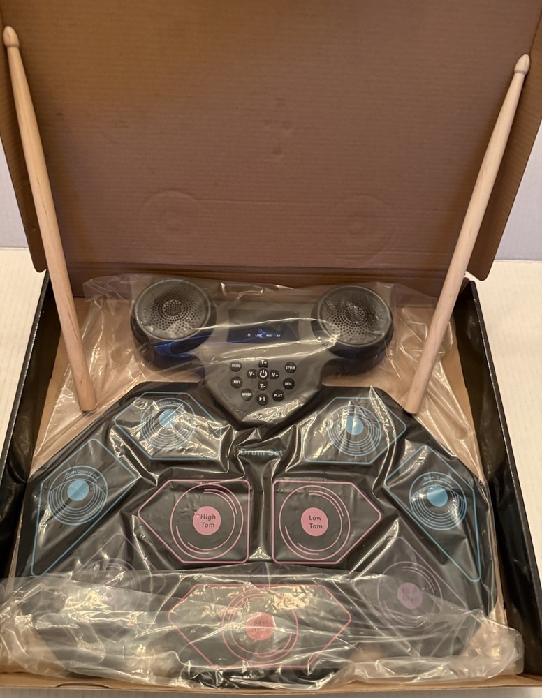 Electronic Portable Roll Up MIDI Practice Drum Pad