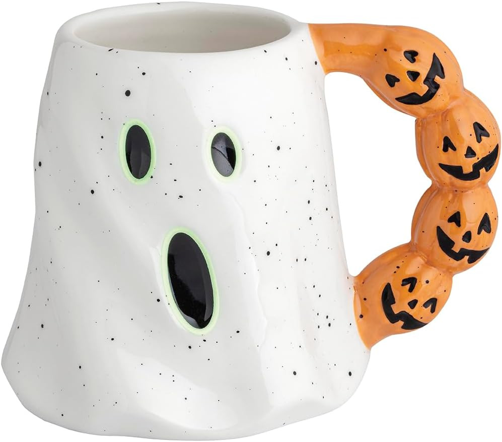 Mud Pie Halloween Ghost Glow in the Dark Mug
