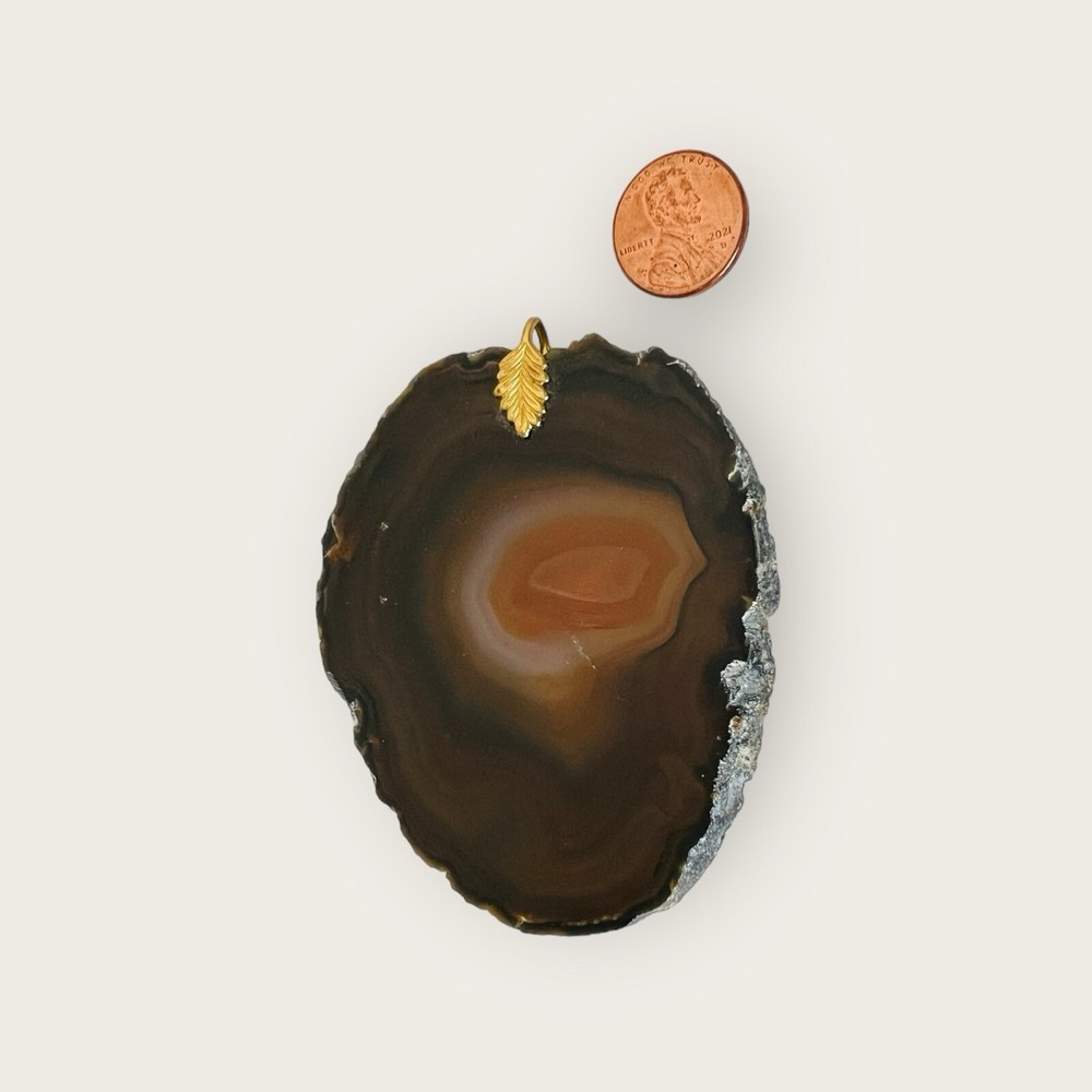 Large Slice Geode for Hanging or Display 2.75" X 3"
