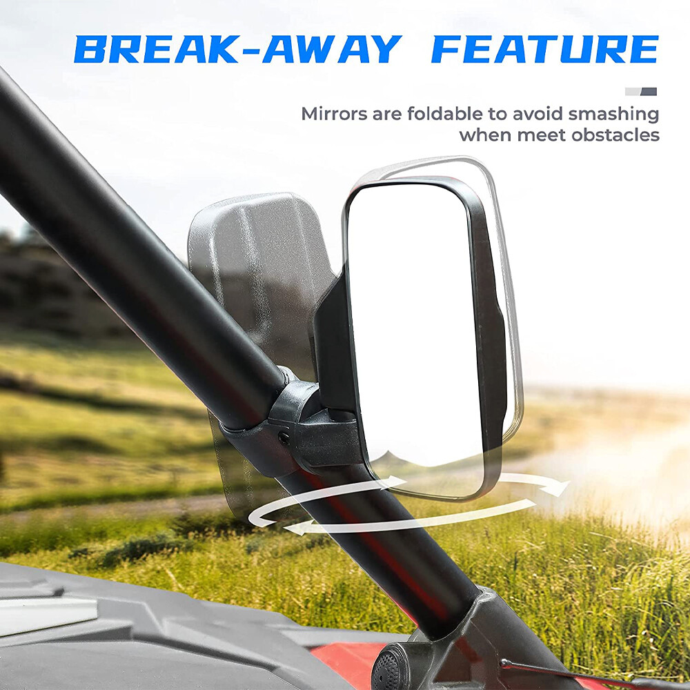 Offroad Rear View Side Mirror Set for ATV UTV Adjustable Driver Passenger