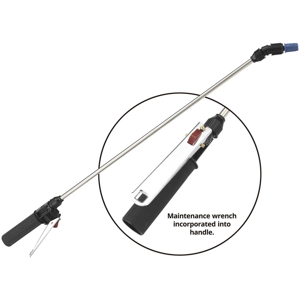 Jacto Backpack Sprayer Replacement Stainless Wand Assembly with Trigger Valve