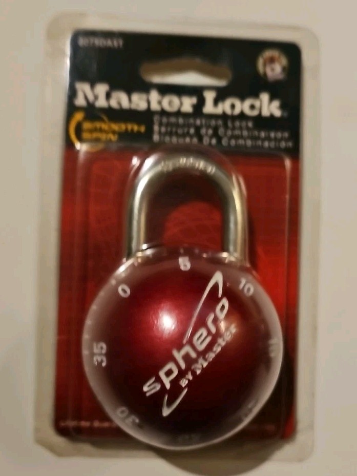 Master Lock Sphero Master 1 Green 1 Red Smooth Spin Combination Lock New