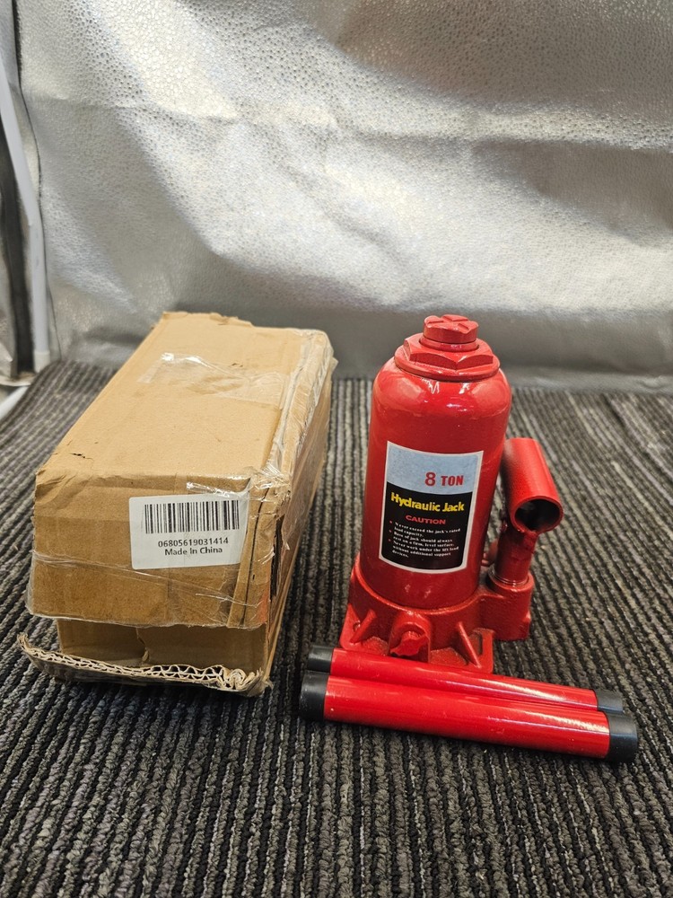8 TON Hydraulic Jack Welded Construction Red