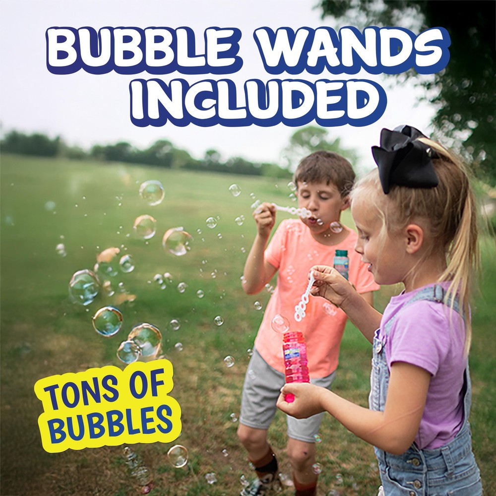 6 Pack Bubble Solution – 4oz Blower Bottles with 6-Hole 6Count, Multi