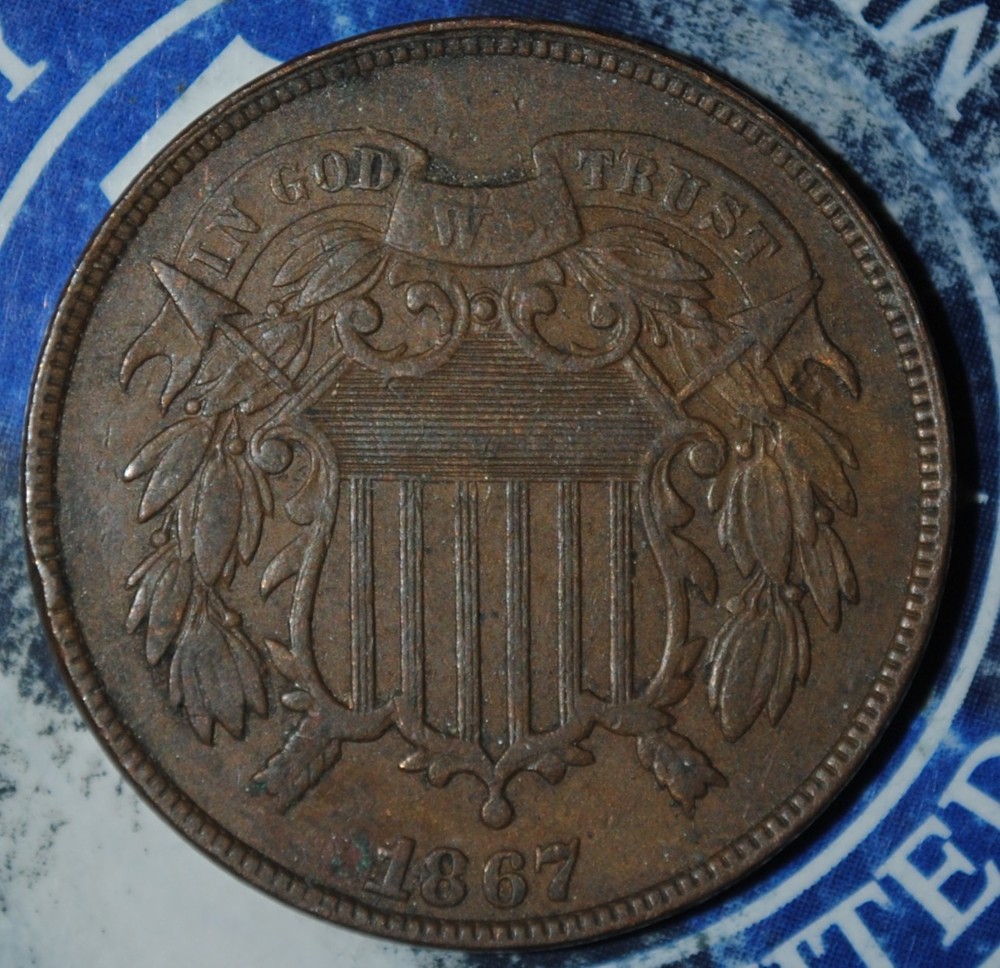 1867 Two Cent Piece {{{Y572
