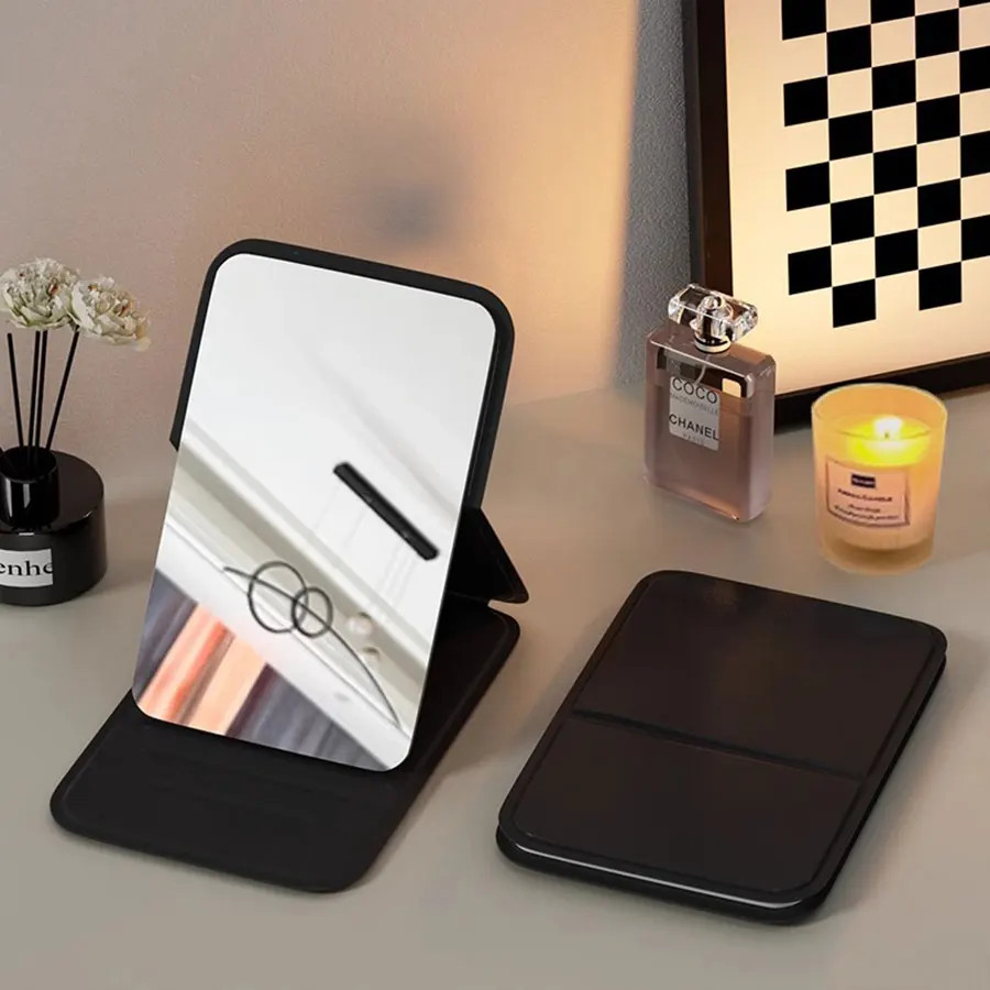 Folding Small Mirror, Portable Household Desktop Makeup Mirror, Student Dormitor