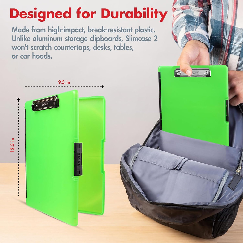 Slimcase 2 Plastic Clipboard with Storage and Side Opening