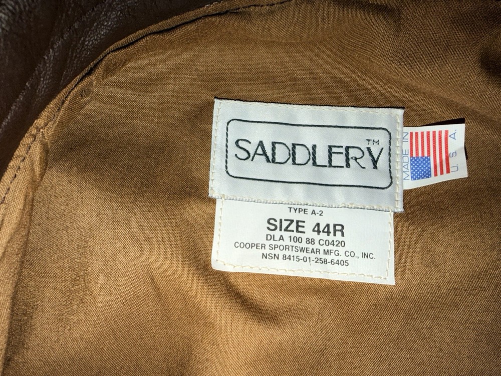 Flight Jacket USAF 1982 perfect, goatskin