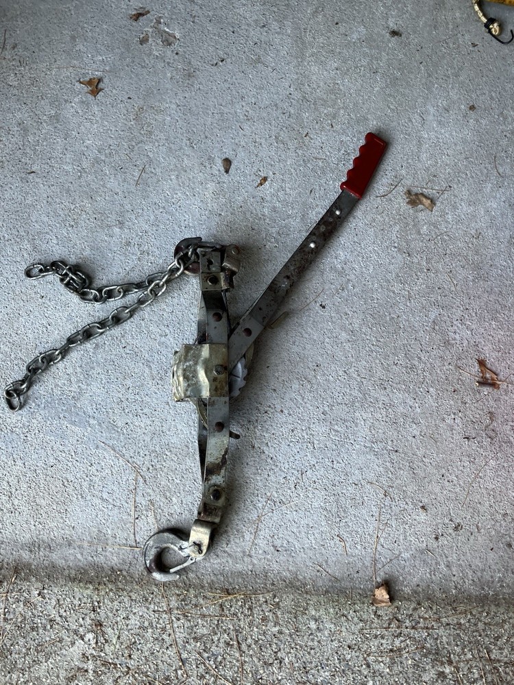 Heavy Duty Hand Cable Puller Come Along Winch Hoist with Hook & Chain