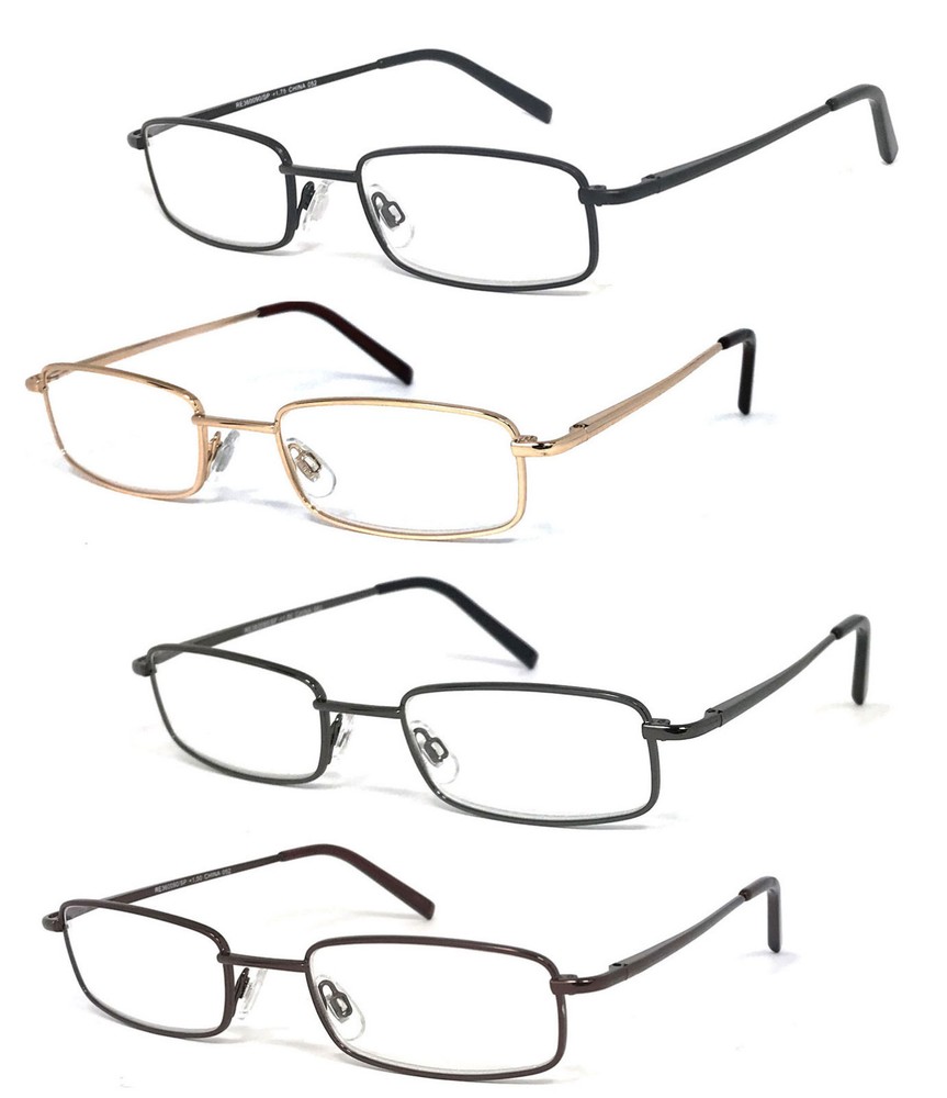 Premium Quality Metal Frame Retro Square Frame Spring Hinge Reading Glasses RE88