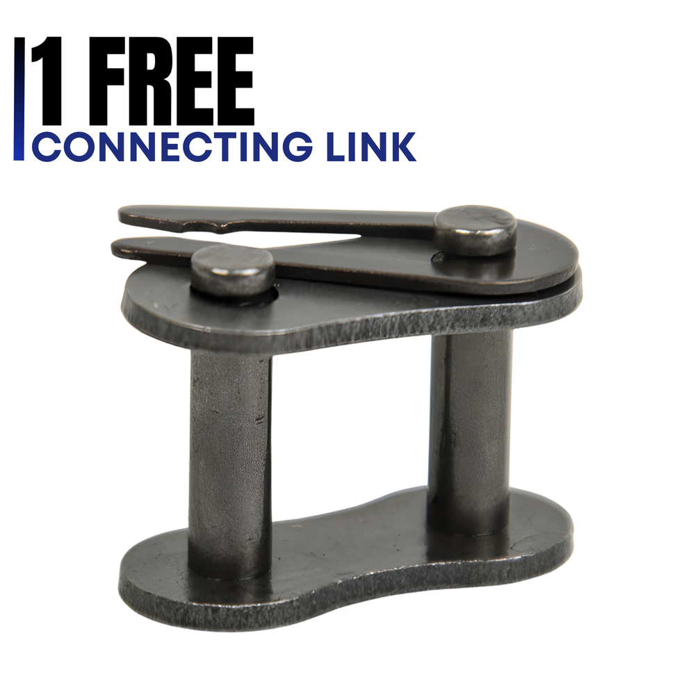 #40 Roller Chain 5 Feet with 1 Connecting Link
