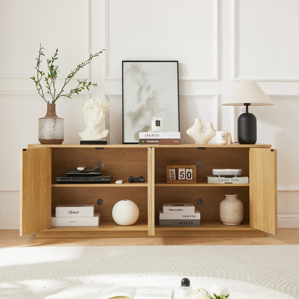 64'' Modern Sideboard Buffet Cabinet Storage Accent Cabinet TV Console Table