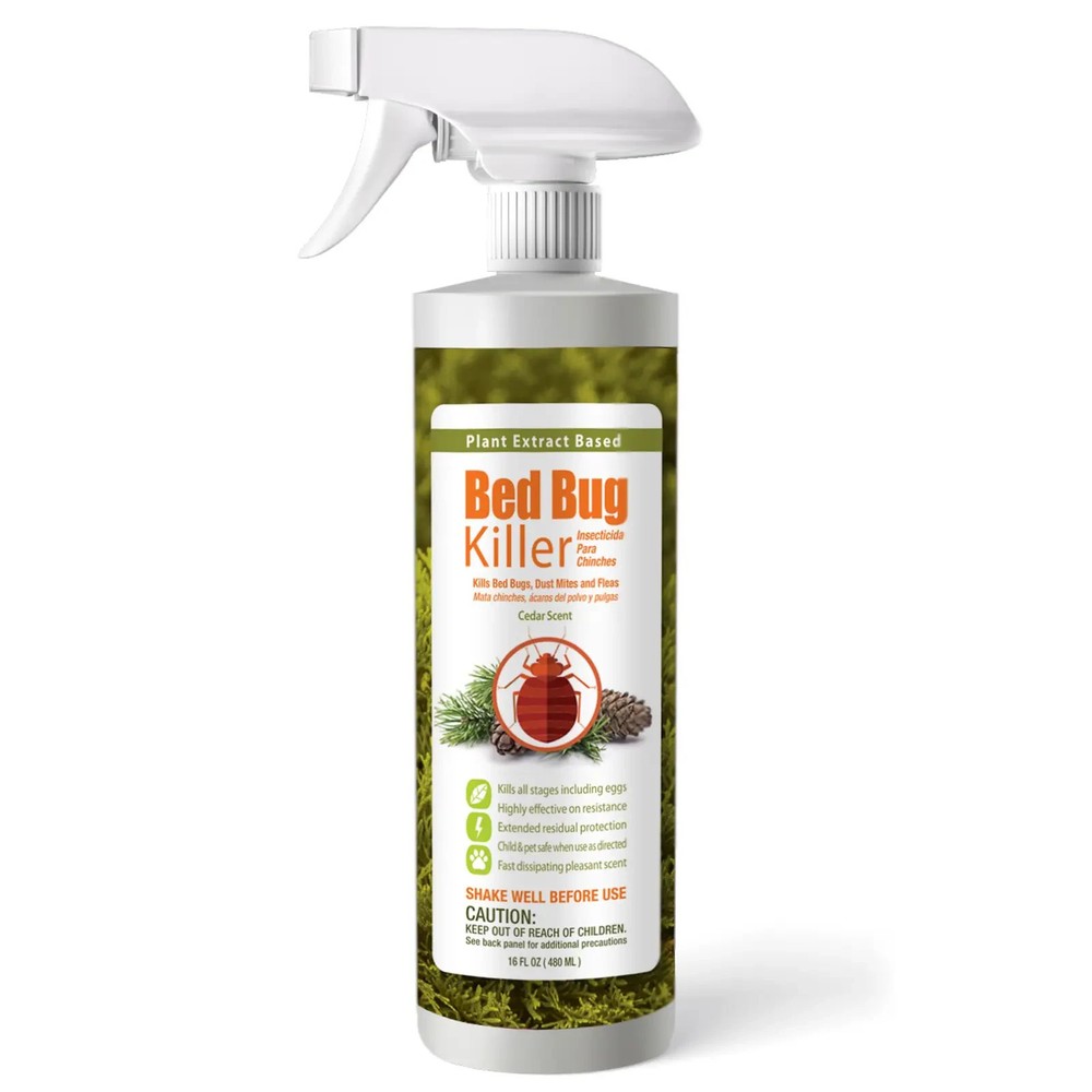 Bed Bug Killer by Ecoraider 16Oz.-100% Efficacy Kills All Stages/Eggs Eco