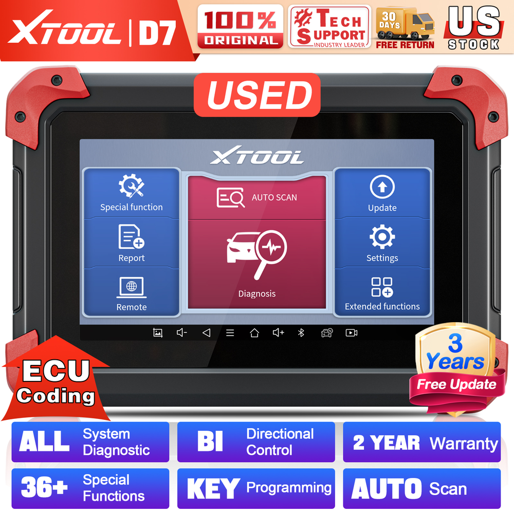XTOOL USED D7 Auto All System Diagnostic Bidirectional Key Programming Scanner