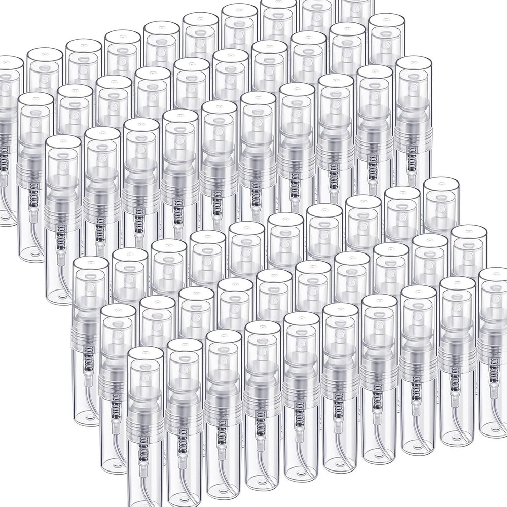60PCS 2Ml Clear Mini Spray Bottles - Empty Fine Mist Containers