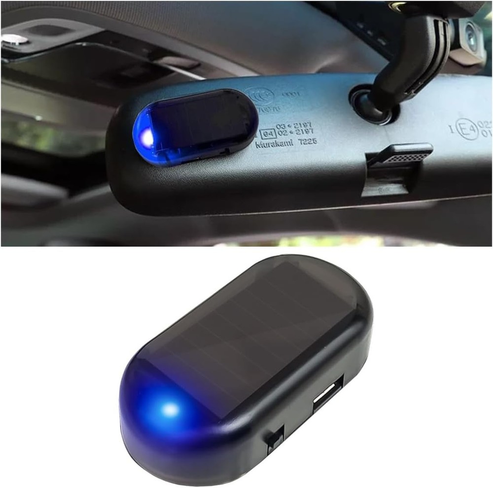 Solar-Powered Flashing Warning Light - Dependable Vehicle Security Accessory
