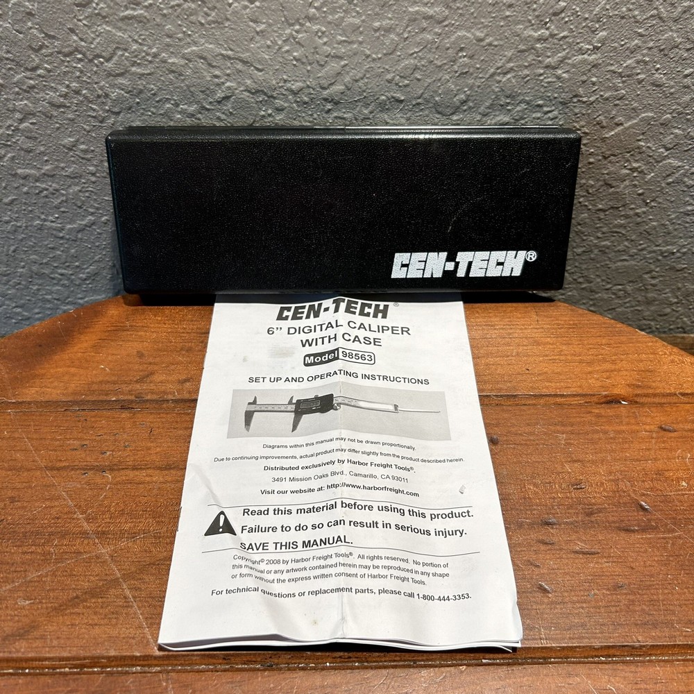 Cen-Tech 6” Digital Caliper & Case – Model #98563 – Precision Tool