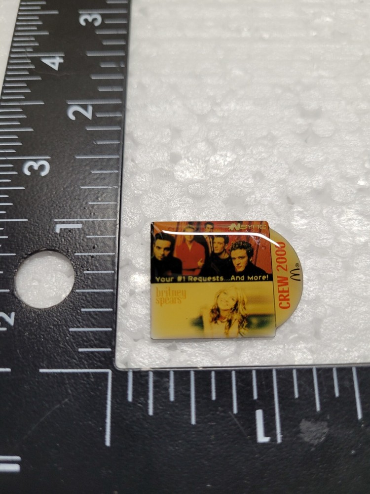McDonald's LAPEL HAT CREW PIN NSYNC & BRITNEY SPEARS 2000
