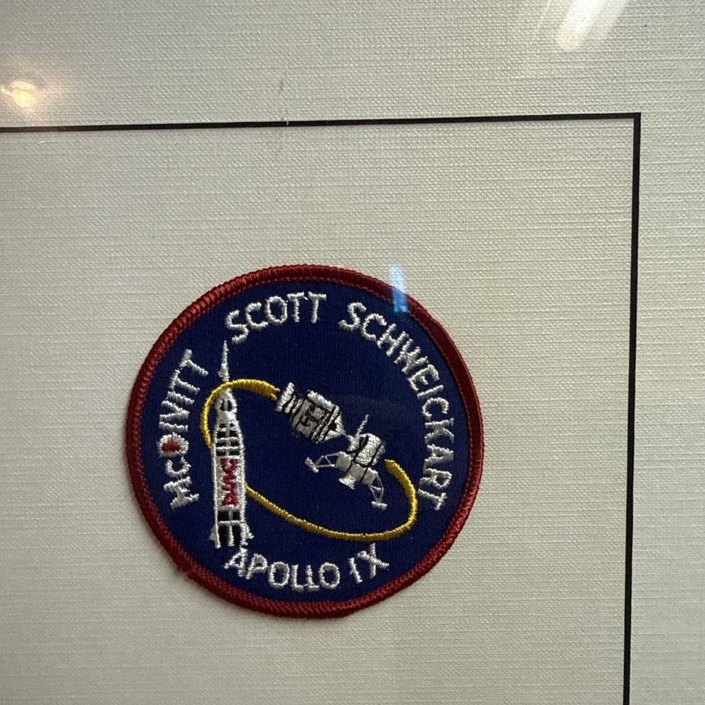 Framed 30”/20” Apollo mission patches quantity 12