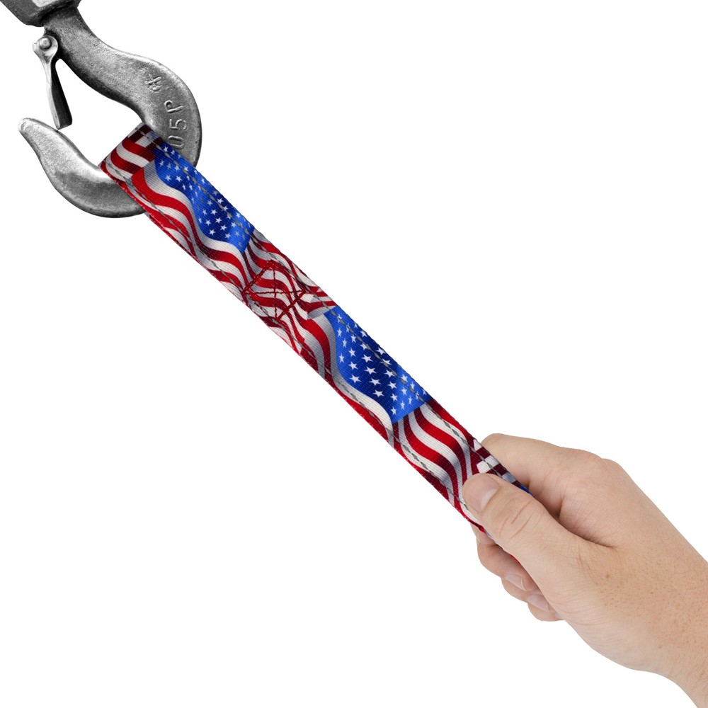 Country Brook Design Flying Free Winch Hook Pull Strap with Reflective Polyester
