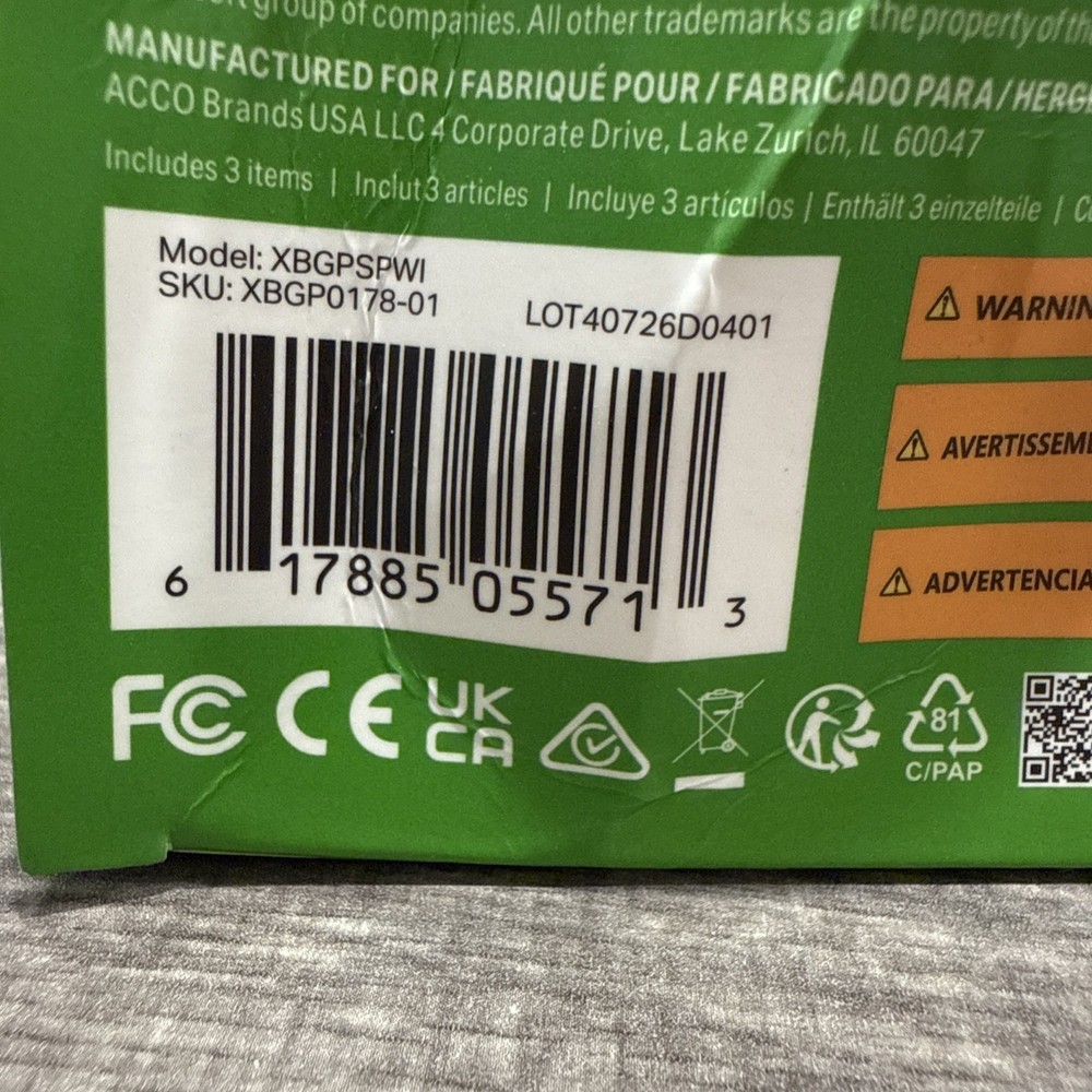 Power A Advantage Lumectra Wired Controller (White) - Xbox Series X Box Damage