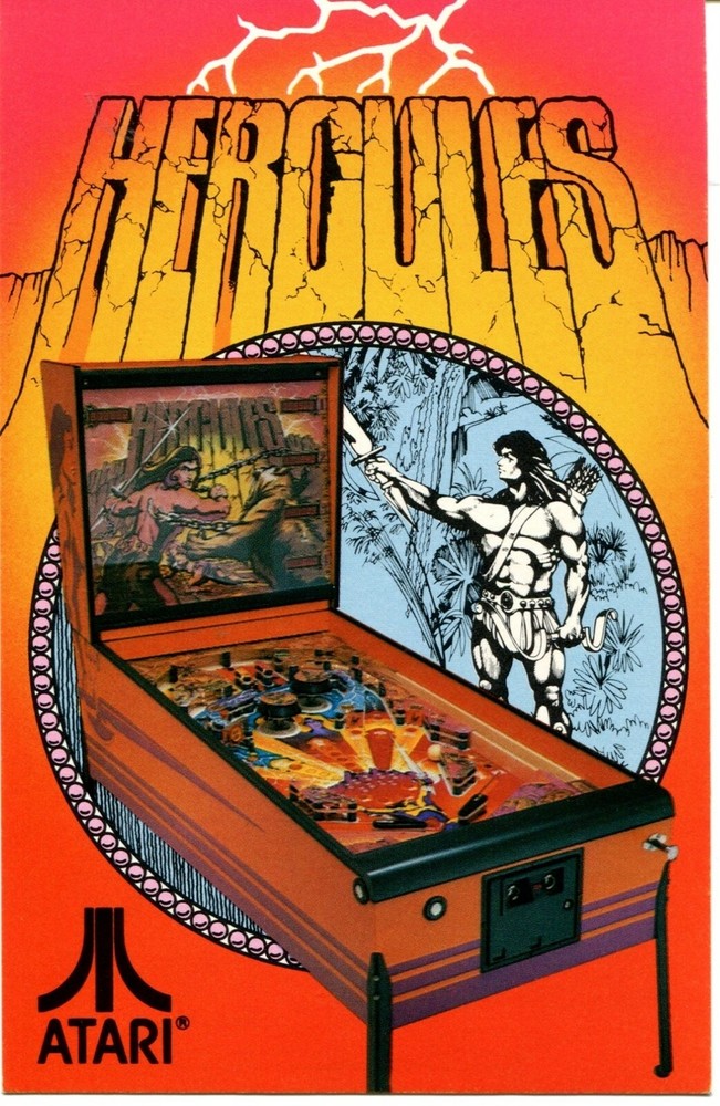 Hercules Atari Pinball Postcard / Ad / Brochure - Not a Flyer