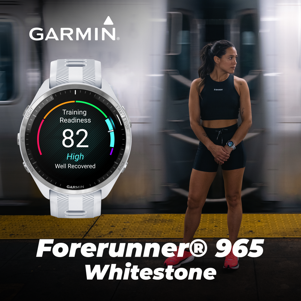 Garmin Forerunner 965 GPS Running Smartwatch AMOLED White Titanium