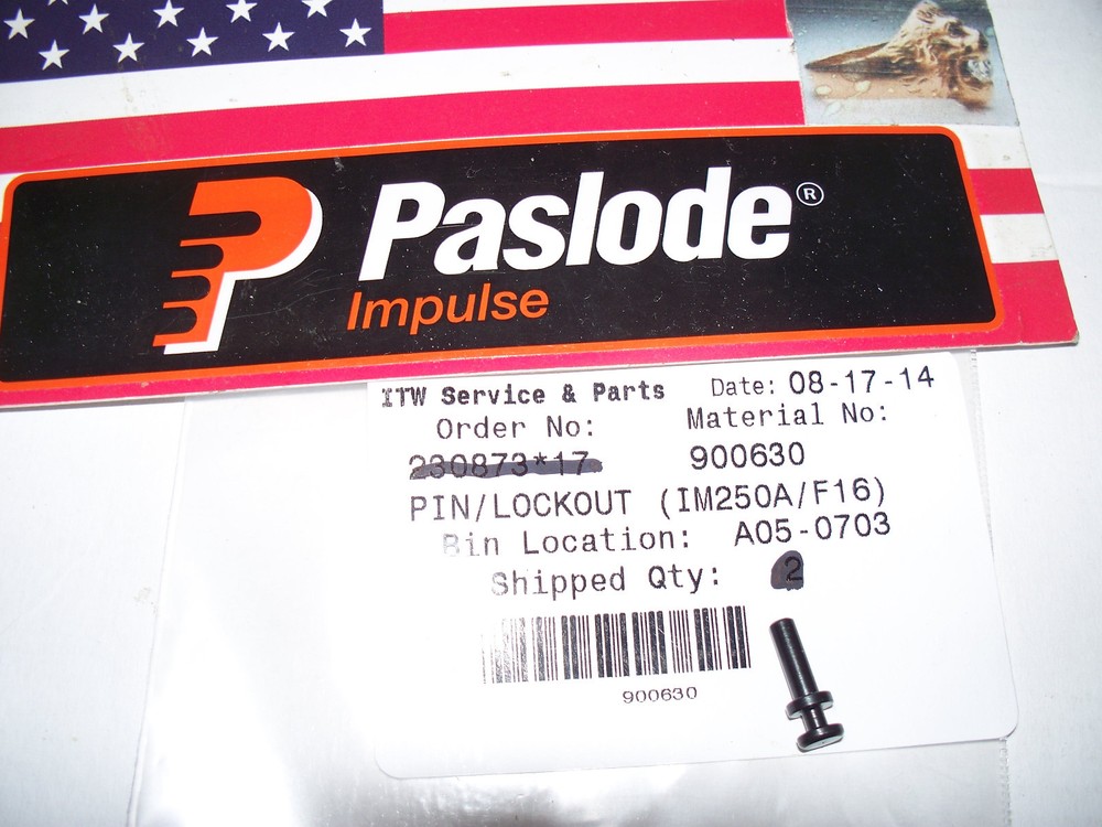 Paslode  Part # 900630 Lockout Pin