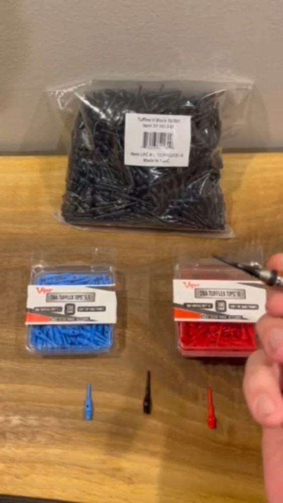 Soft Tip Dart Points 2BA Thread - Tufflex III, 100/1000 Pack, Dart Accessories