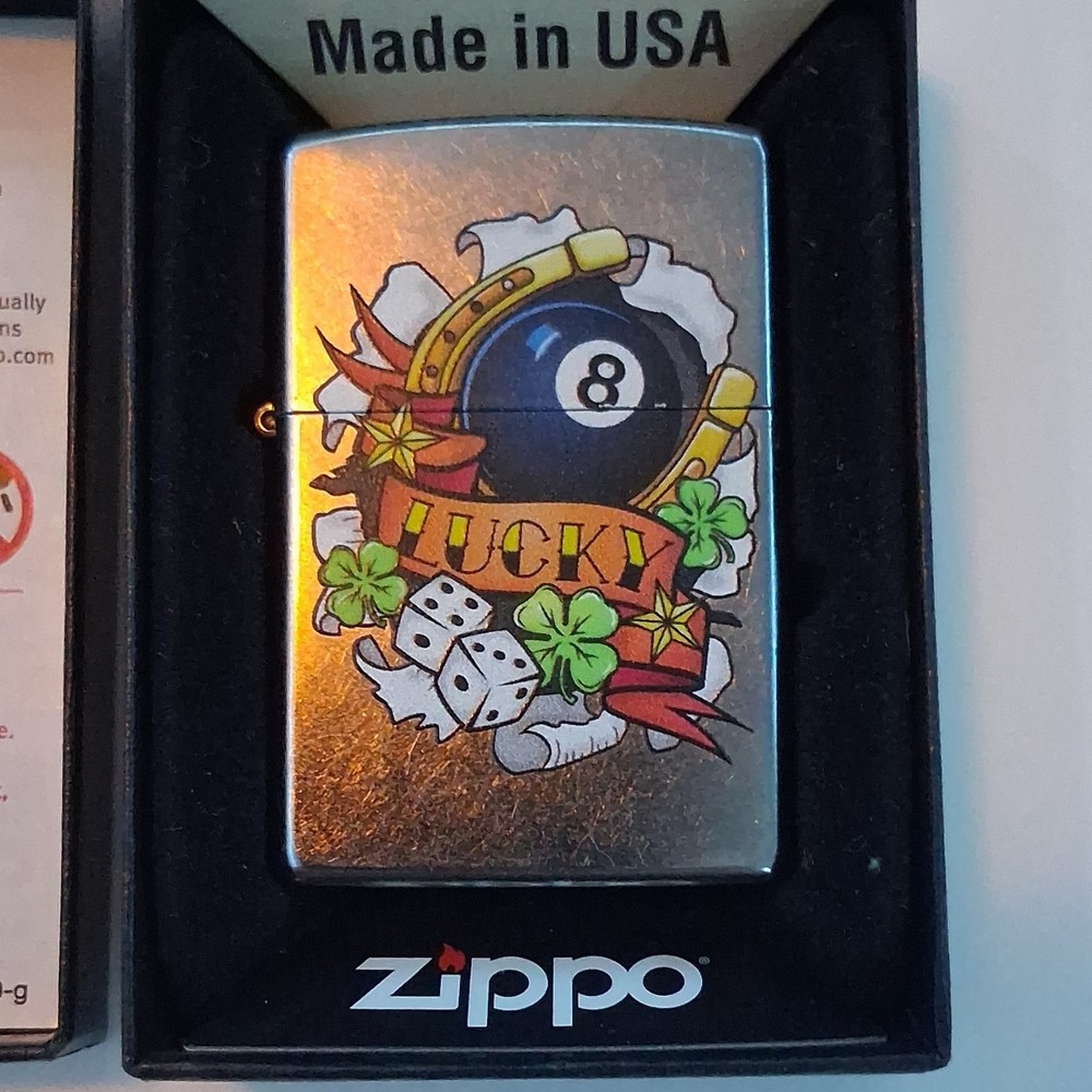 Zippo Windproof Lucky 8 Ball with Dice Lighter