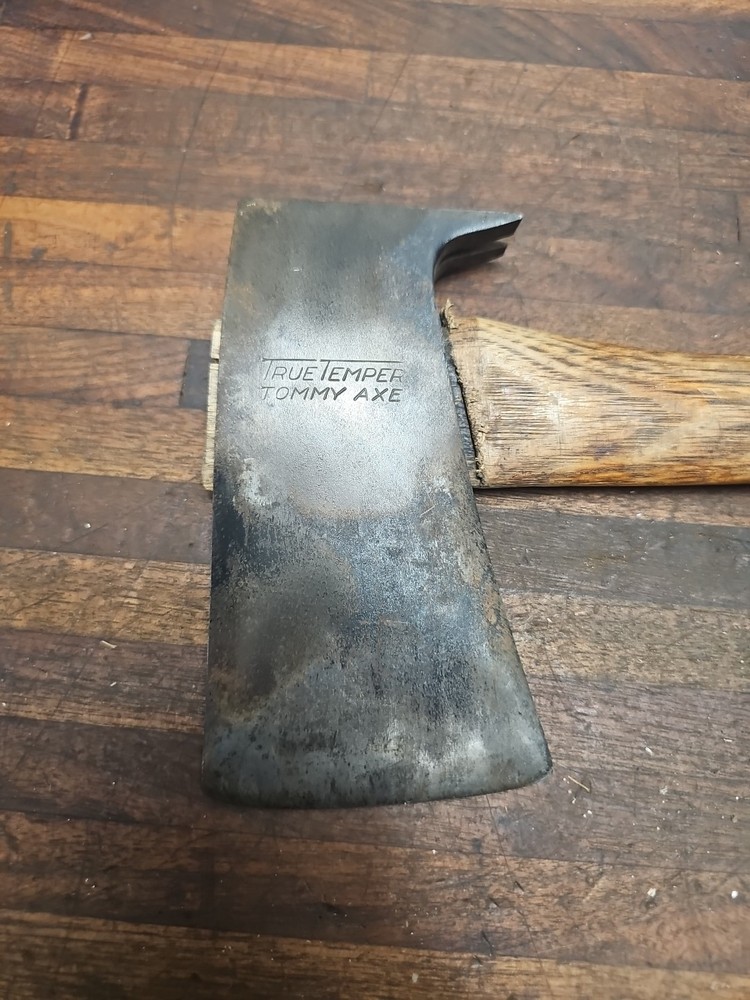 Q38- Vintage True Temper Tommy Axe with Original Handle CLAWED HATCHET
